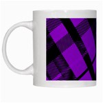 Purple Plaid White Mug