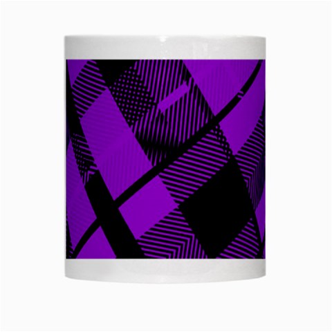 Purple Plaid White Mug from ArtsNow.com Center