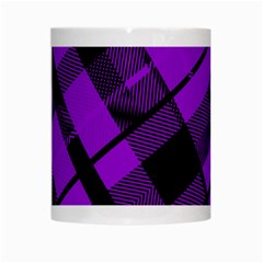 Purple Plaid White Mug from ArtsNow.com Center