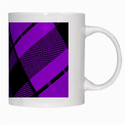 Purple Plaid White Mug from ArtsNow.com Right