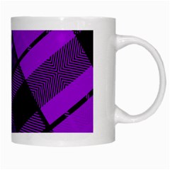 Purple Plaid White Mug from ArtsNow.com Right
