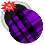 Purple Plaid 3  Magnet (10 pack)