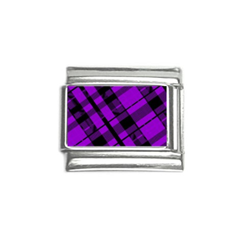 Purple Plaid Italian Charm (9mm) from ArtsNow.com Front