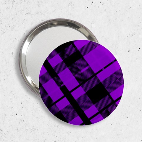 Purple Plaid 2.25  Handbag Mirror from ArtsNow.com Front