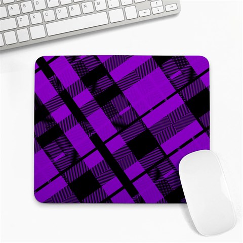 Purple Plaid Large Mousepad from ArtsNow.com Front