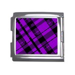 Purple Plaid Mega Link Italian Charm (18mm)