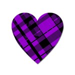 Purple Plaid Magnet (Heart)