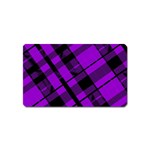 Purple Plaid Magnet (Name Card)