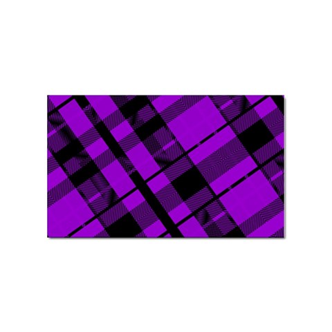 Purple Plaid Sticker Rectangular (10 pack) from ArtsNow.com Front