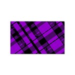 Purple Plaid Sticker Rectangular (100 pack)