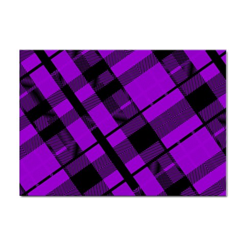 Purple Plaid Sticker A4 (100 pack) from ArtsNow.com Front