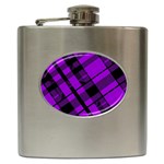 Purple Plaid Hip Flask (6 oz)