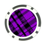 Purple Plaid Poker Chip Card Guard