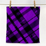 Purple Plaid Face Towel