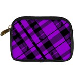 Purple Plaid Digital Camera Leather Case