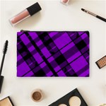 Purple Plaid Cosmetic Bag (Medium)