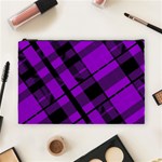 Purple Plaid Cosmetic Bag (Large)