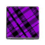 Purple Plaid Memory Card Reader (Square 5 Slot)