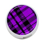 Purple Plaid 4-Port USB Hub (Two Sides)