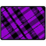 Purple Plaid Fleece Blanket (Large)