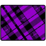Purple Plaid Fleece Blanket (Medium)