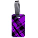 Purple Plaid Luggage Tag (two sides)