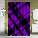 Purple Plaid Shower Curtain 48  x 72  (Small)