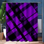 Purple Plaid Shower Curtain 60  x 72  (Medium)