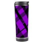Purple Plaid Travel Tumbler