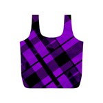 Purple Plaid Full Print Recycle Bag (S)