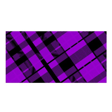 Purple Plaid Satin Shawl from ArtsNow.com Front
