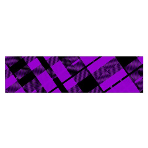 Purple Plaid Satin Scarf (Oblong) from ArtsNow.com Front