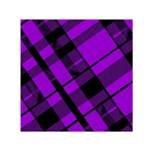 Purple Plaid Small Satin Scarf (Square)