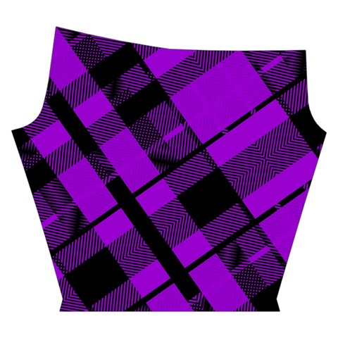 Purple Plaid Yoga Cropped Leggings from ArtsNow.com Right