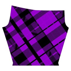 Purple Plaid Yoga Cropped Leggings from ArtsNow.com Right