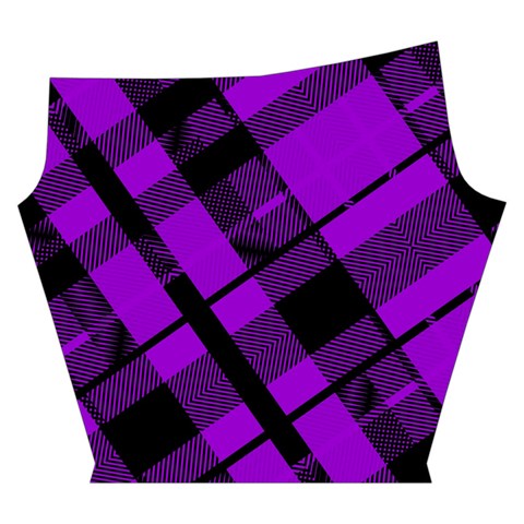 Purple Plaid Yoga Cropped Leggings from ArtsNow.com Left