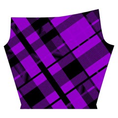 Purple Plaid Yoga Cropped Leggings from ArtsNow.com Left