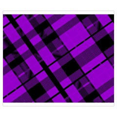 Purple Plaid Zipper Large Tote Bag from ArtsNow.com Back