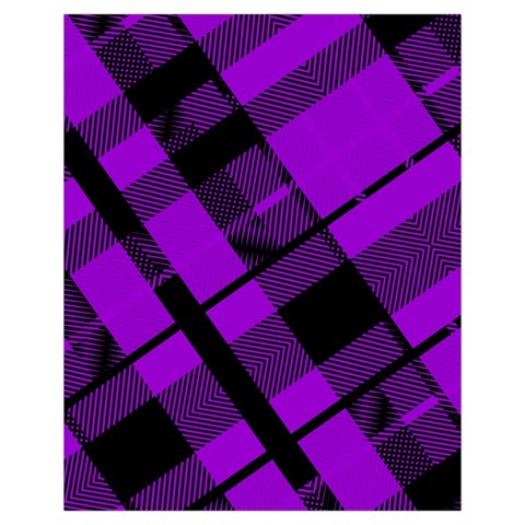 Purple Plaid Drawstring Pouch (XL) from ArtsNow.com Front