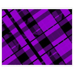 Purple Plaid Zipper Medium Tote Bag from ArtsNow.com Back