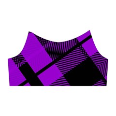 Purple Plaid Shoulder Cutout Velvet One Piece from ArtsNow.com Left Sleeve