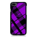 Purple Plaid iPhone 8 Seamless Case (Black)