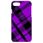 Purple Plaid iPhone 7/8 Black UV Print Case
