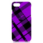 Purple Plaid iPhone 7/8 Black UV Print Case