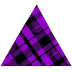 Purple Plaid Wooden Puzzle Triangle