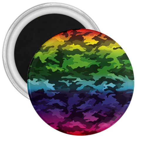 Rainbow Camouflage 3  Magnet from ArtsNow.com Front