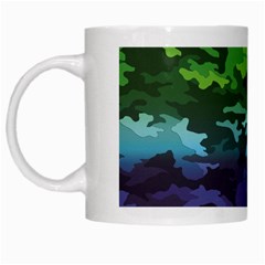 Rainbow Camouflage White Mug from ArtsNow.com Left