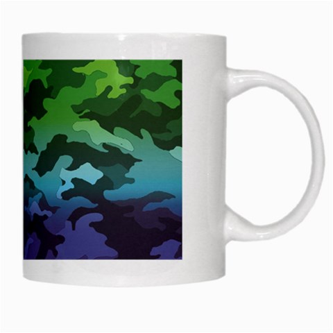Rainbow Camouflage White Mug from ArtsNow.com Right