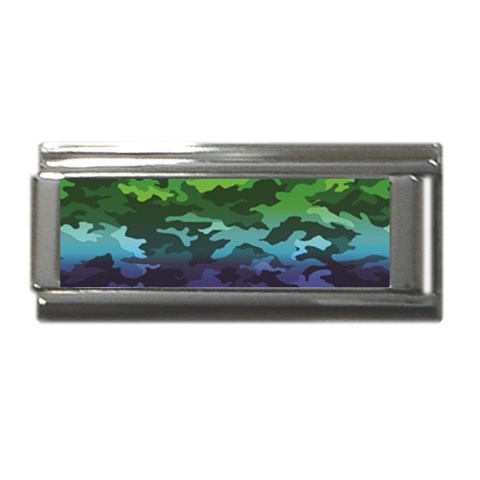 Rainbow Camouflage Superlink Italian Charm (9mm) from ArtsNow.com Front