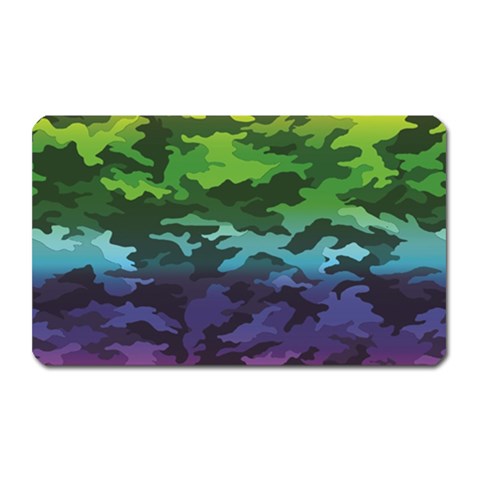 Rainbow Camouflage Magnet (Rectangular) from ArtsNow.com Front